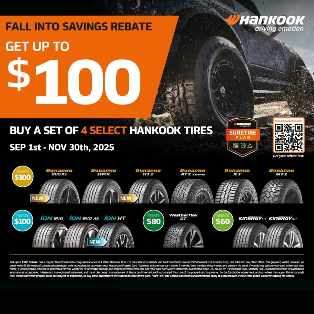 Hankook Tires - Tire Specials for November 2025
